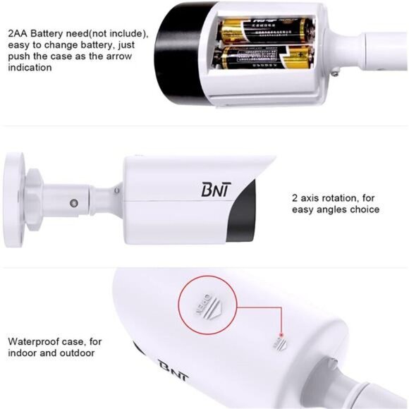 Dummy Fake Security Camera, with One Red LED Light at Night, for Home and Yard - Picture 6 of 7